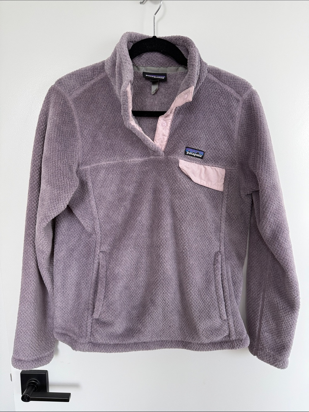 Patagonia Lavender and Pale Pink Fleece Pullover